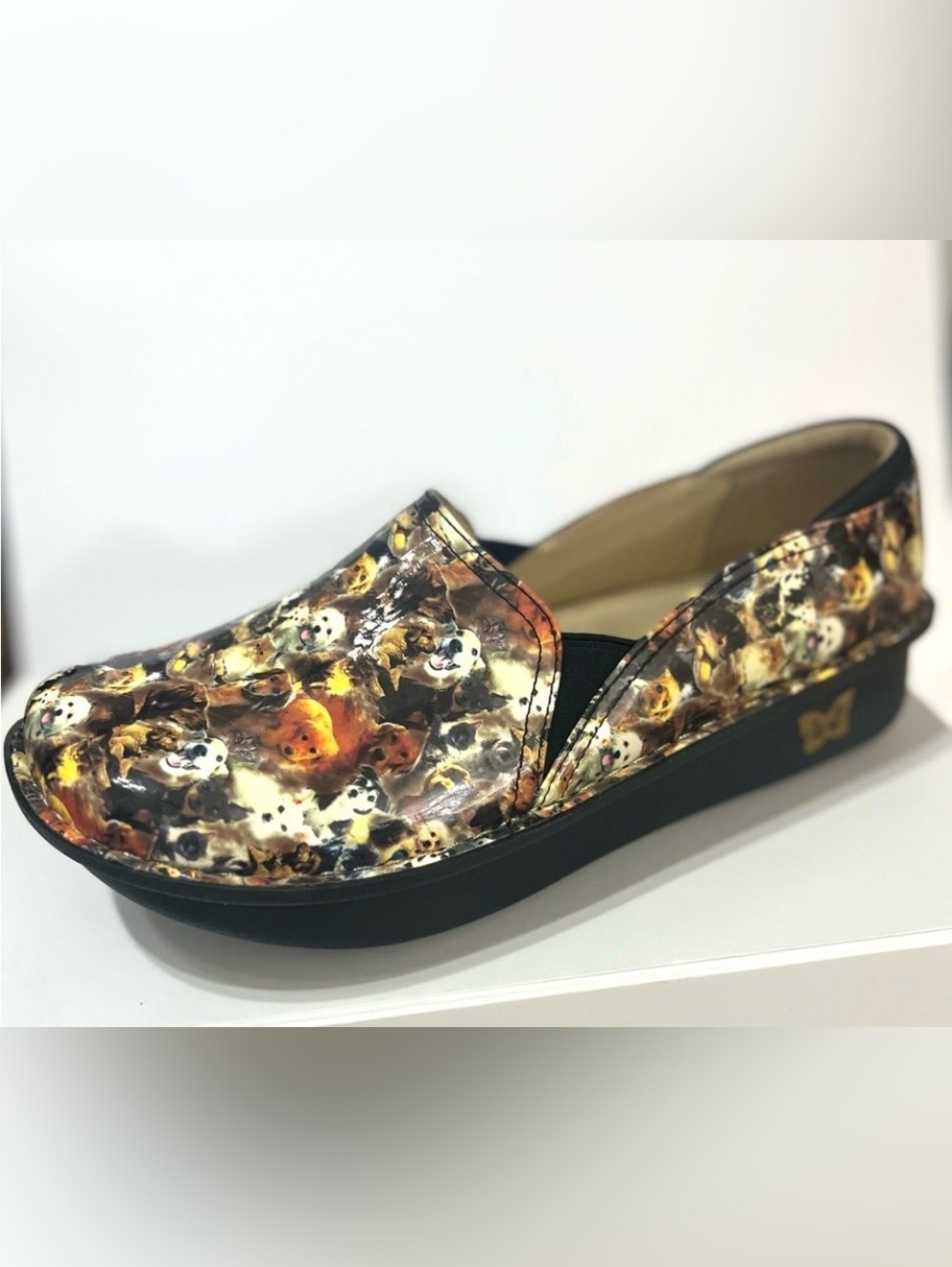Alegria Debra Professional Clog Paws Up Puppy Dog Pattern sz 41 10.5-11 US